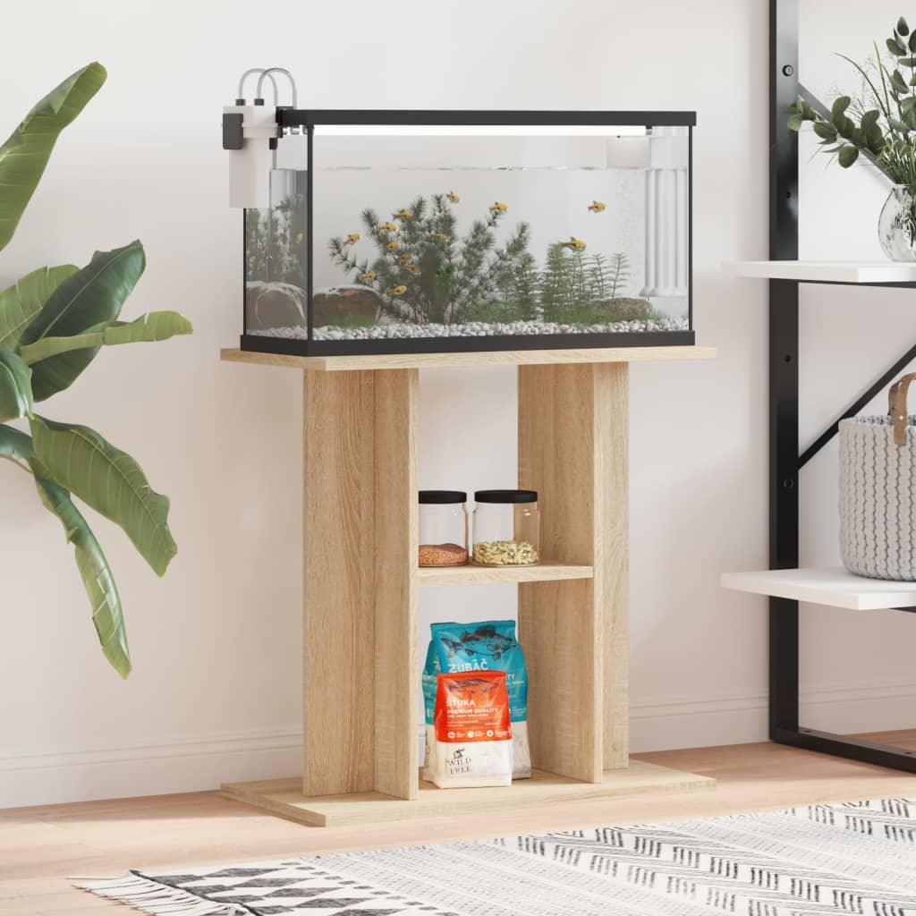 Berkfield Aquarium Stand Sonoma Oak 60x30x60 cm Engineered Wood