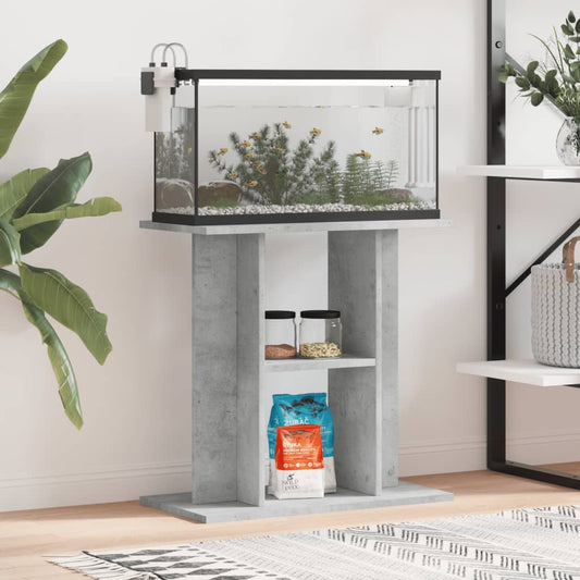 Berkfield Aquarium Stand Concrete Grey 60x30x60 cm Engineered Wood