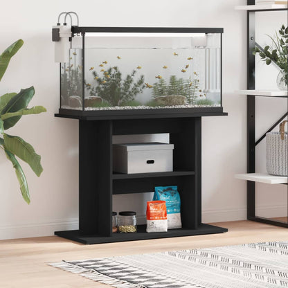 Berkfield Aquarium Stand Black 80x35x60 cm Engineered Wood