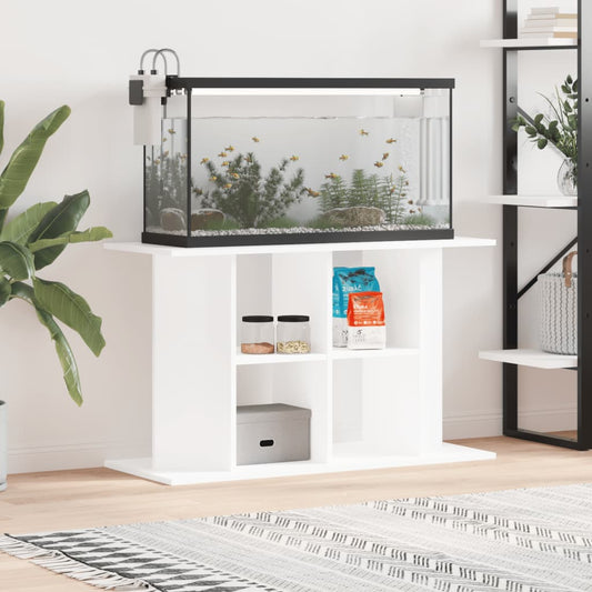 Berkfield Aquarium Stand White 100x40x60 cm Engineered Wood
