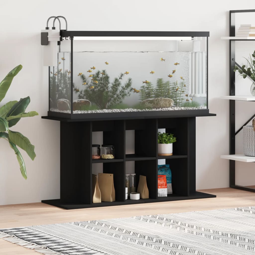 Berkfield Aquarium Stand Black 100x40x60 cm Engineered Wood