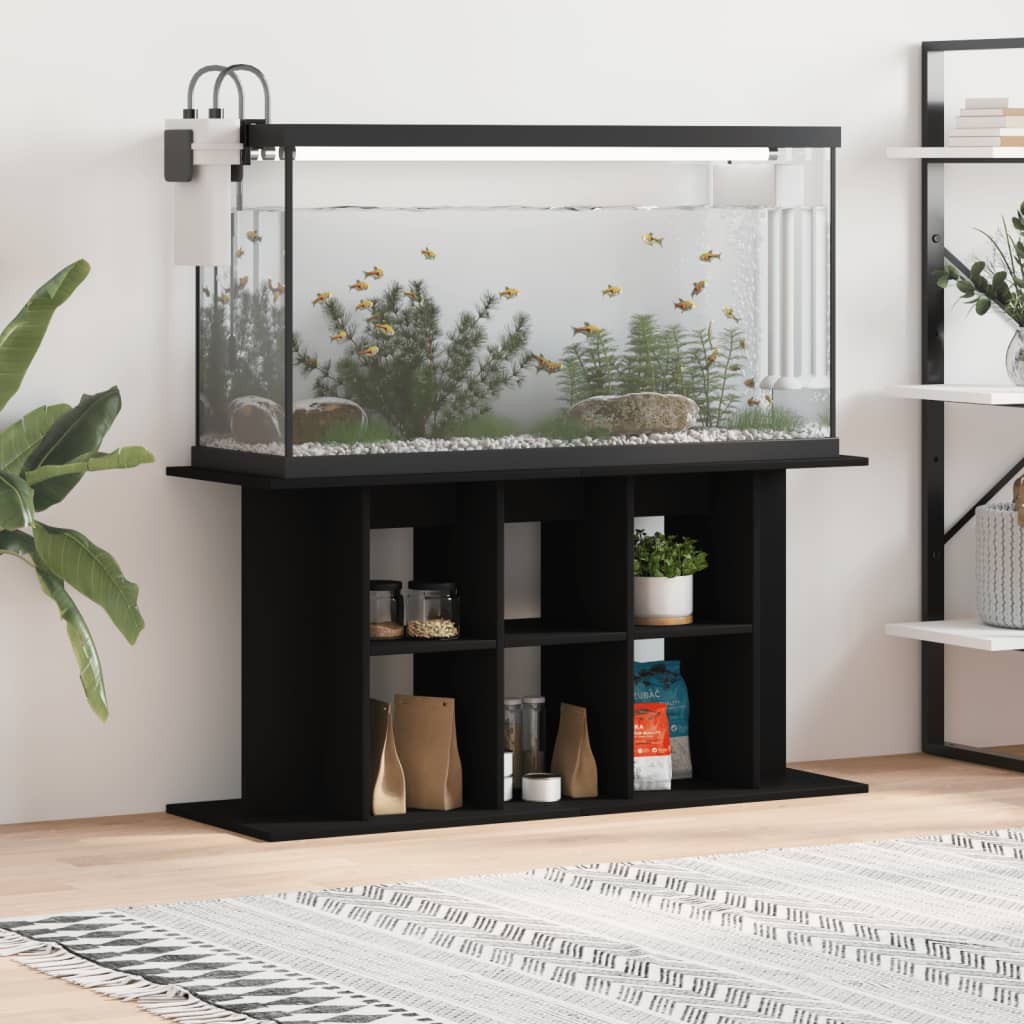 Berkfield Aquarium Stand Black 120x40x60 cm Engineered Wood