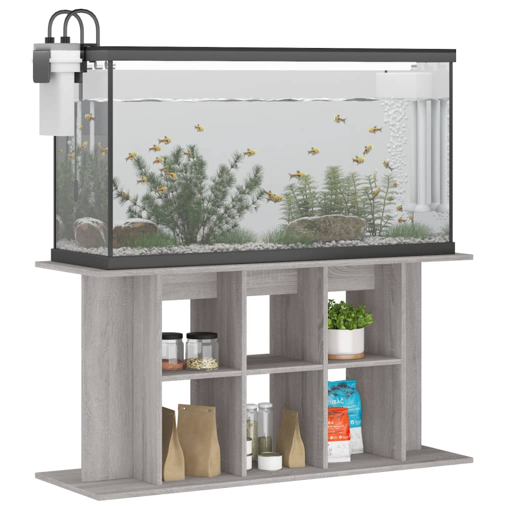 Berkfield Aquarium Stand Grey Sonoma 120x40x60 cm Engineered Wood