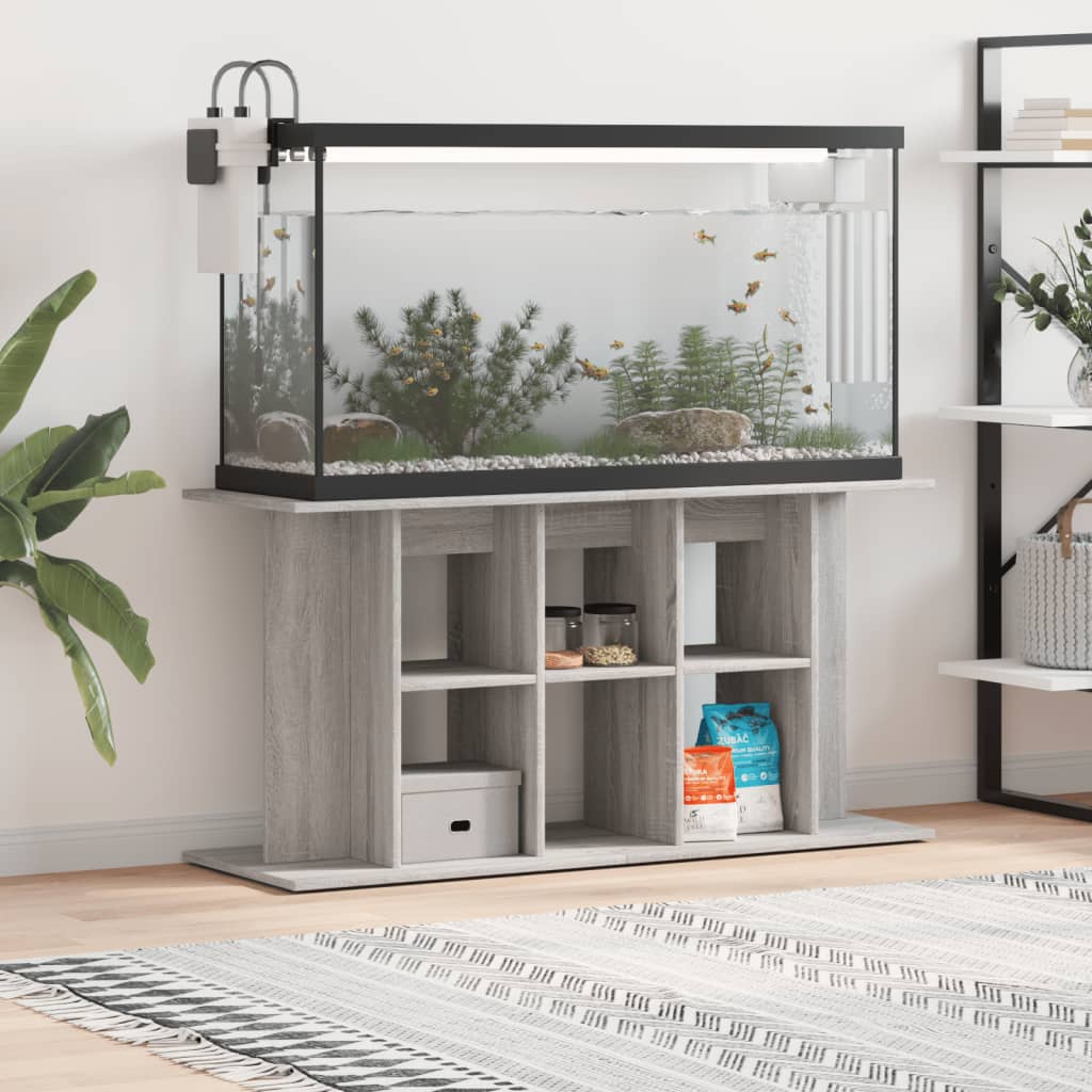 Berkfield Aquarium Stand Grey Sonoma 120x40x60 cm Engineered Wood