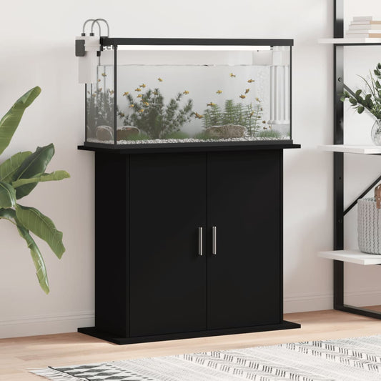 Berkfield Aquarium Stand Black 81x36x73 cm Engineered Wood