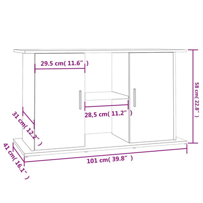 Berkfield Aquarium Stand Concrete Grey 101x41x58 cm Engineered Wood