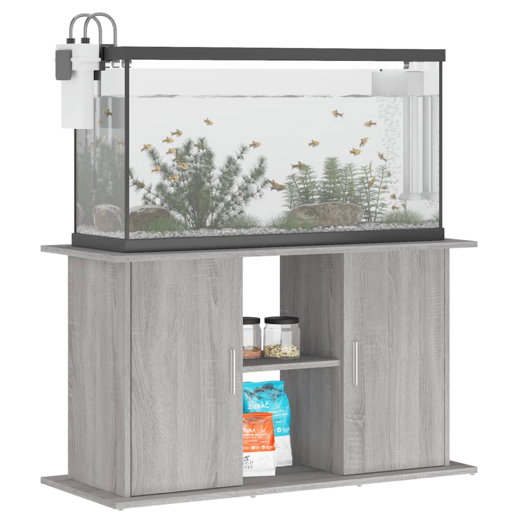 Berkfield Aquarium Stand Grey Sonoma 101x41x58 cm Engineered Wood