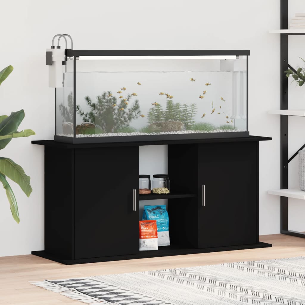 Berkfield Aquarium Stand Black 121x41x58 cm Engineered Wood
