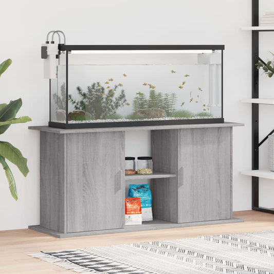 Berkfield Aquarium Stand Grey Sonoma 121x41x58 cm Engineered Wood