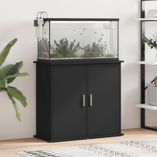 Berkfield Aquarium Stand Black 81x36x73 cm Engineered Wood