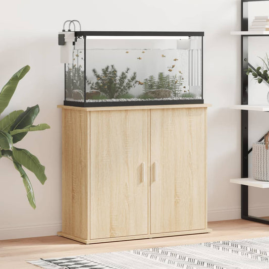 Berkfield Aquarium Stand Sonoma Oak 81x36x73 cm Engineered Wood