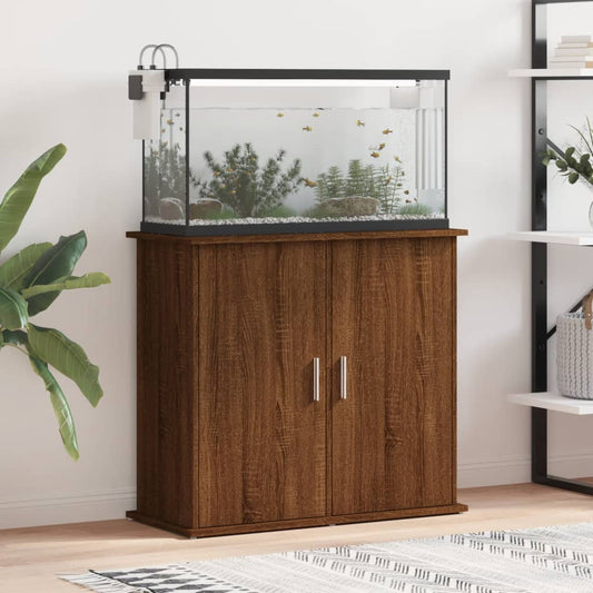 Berkfield Aquarium Stand Brown Oak 81x36x73 cm Engineered Wood