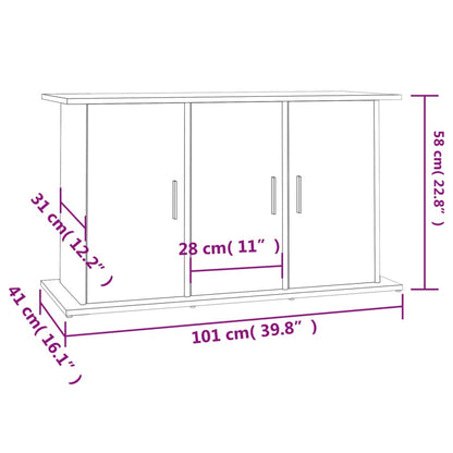 Berkfield Aquarium Stand Black 101x41x58 cm Engineered Wood