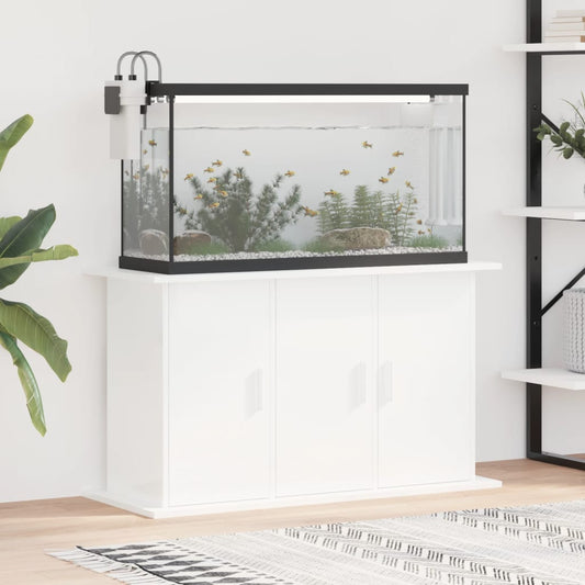 Berkfield Aquarium Stand High Gloss White 101x41x58 cm Engineered Wood