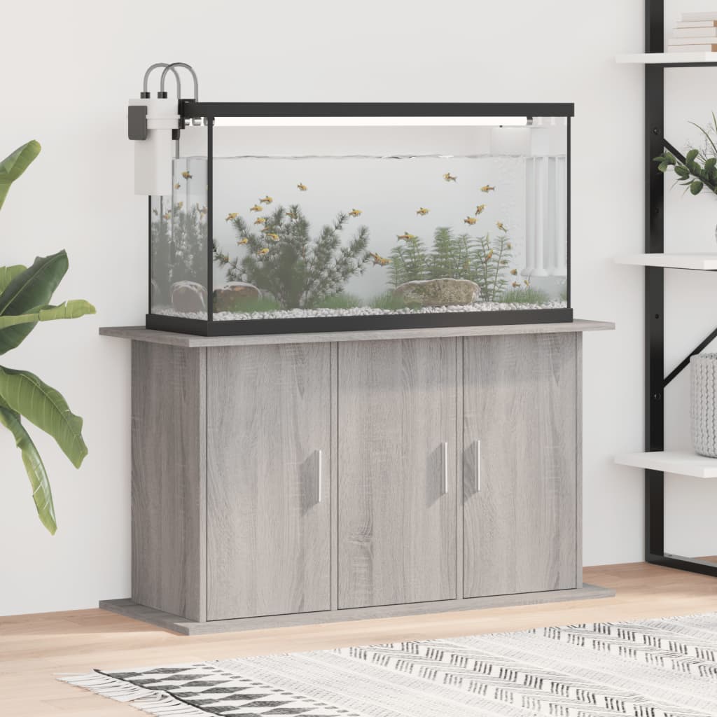 Berkfield Aquarium Stand Grey Sonoma 101x41x58 cm Engineered Wood