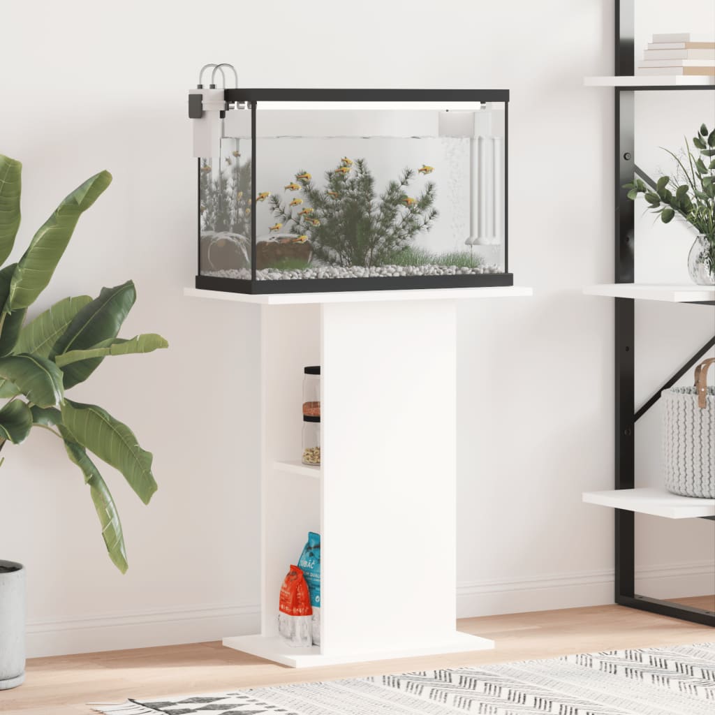 Berkfield Aquarium Stand White 60.5x36x72.5 cm Engineered Wood