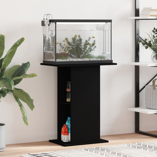 Berkfield Aquarium Stand Black 60.5x36x72.5 cm Engineered Wood