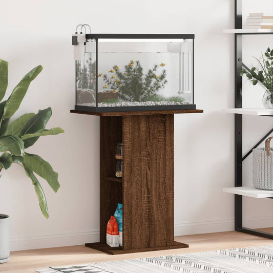 Berkfield Aquarium Stand Brown Oak 60.5x36x72.5 cm Engineered Wood