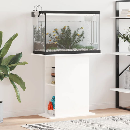 Berkfield Aquarium Stand High Gloss White 36x75x72.5 cm Engineered Wood