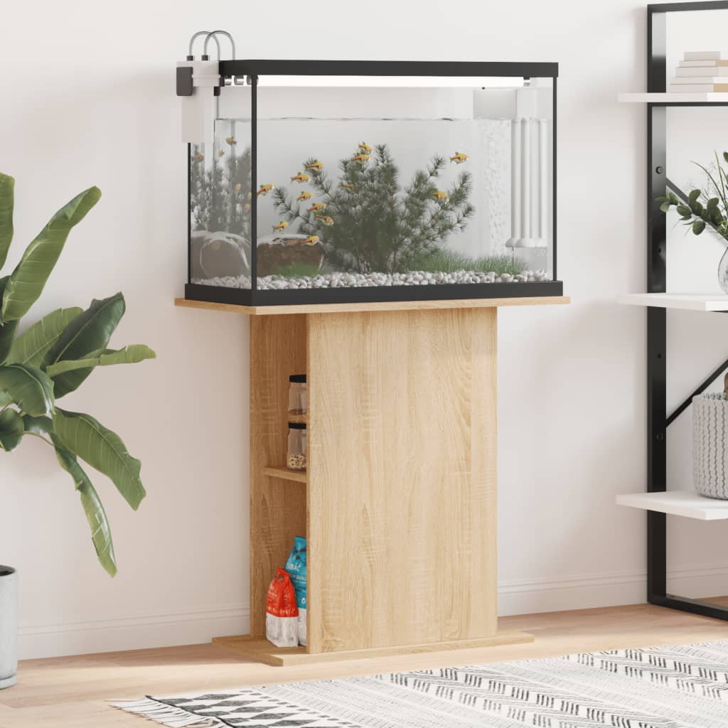 Berkfield Aquarium Stand Sonoma Oak 36x75x72.5 cm Engineered Wood