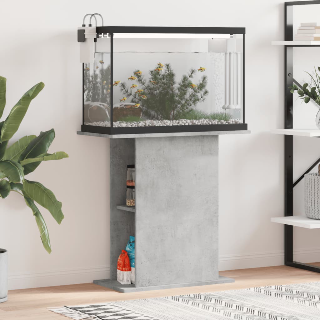 Berkfield Aquarium Stand Concrete Grey 36x75x72.5 cm Engineered Wood