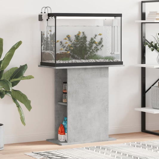 Berkfield Aquarium Stand Concrete Grey 36x75x72.5 cm Engineered Wood