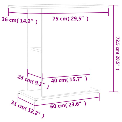 Berkfield Aquarium Stand Grey Sonoma 36x75x72.5 cm Engineered Wood
