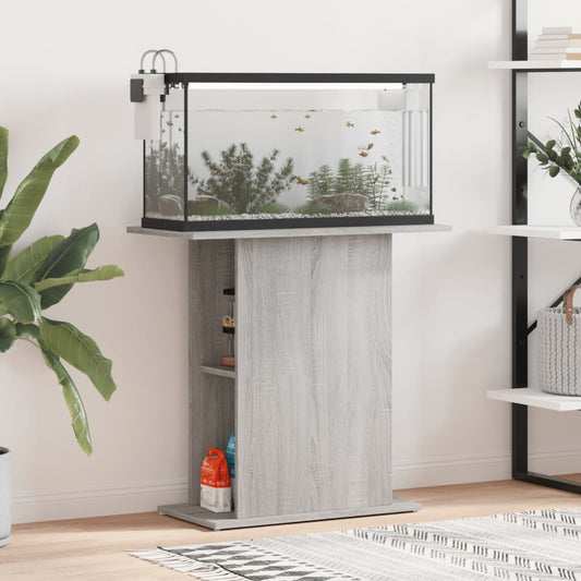 Berkfield Aquarium Stand Grey Sonoma 36x75x72.5 cm Engineered Wood