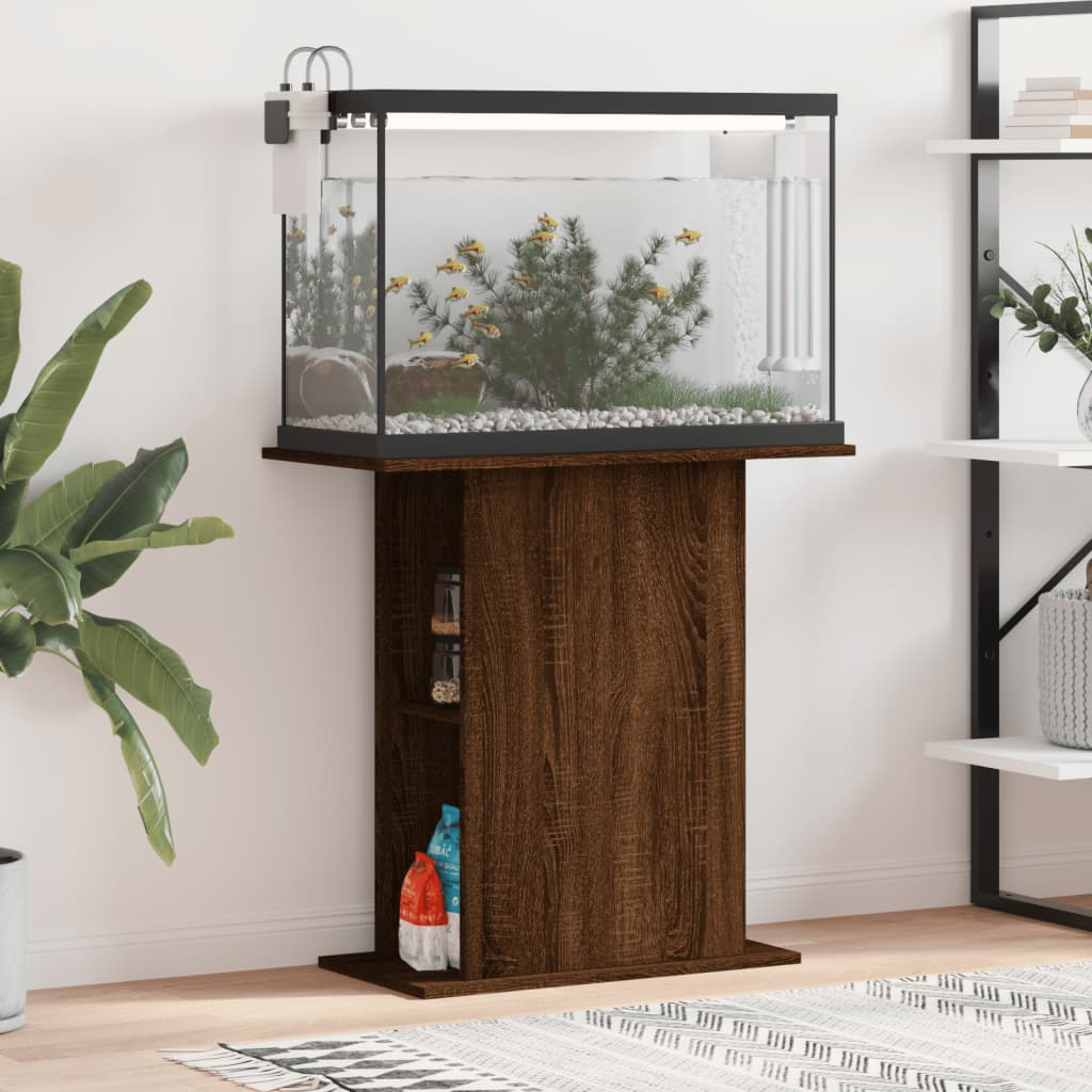 Berkfield Aquarium Stand Brown Oak 36x75x72.5 cm Engineered Wood