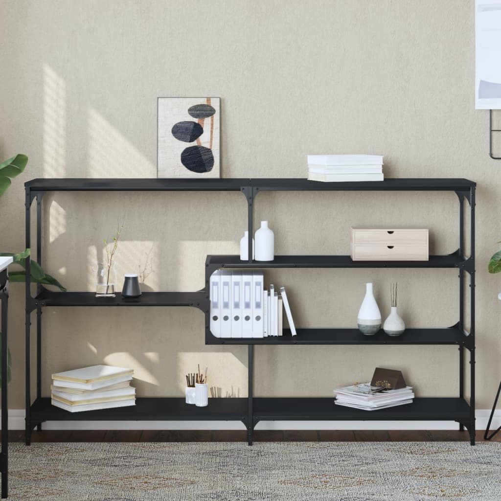 Berkfield Console Table Black 160x32x95 cm Engineered Wood