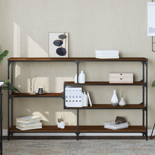 Berkfield Console Table Brown Oak 160x32x95 cm Engineered Wood
