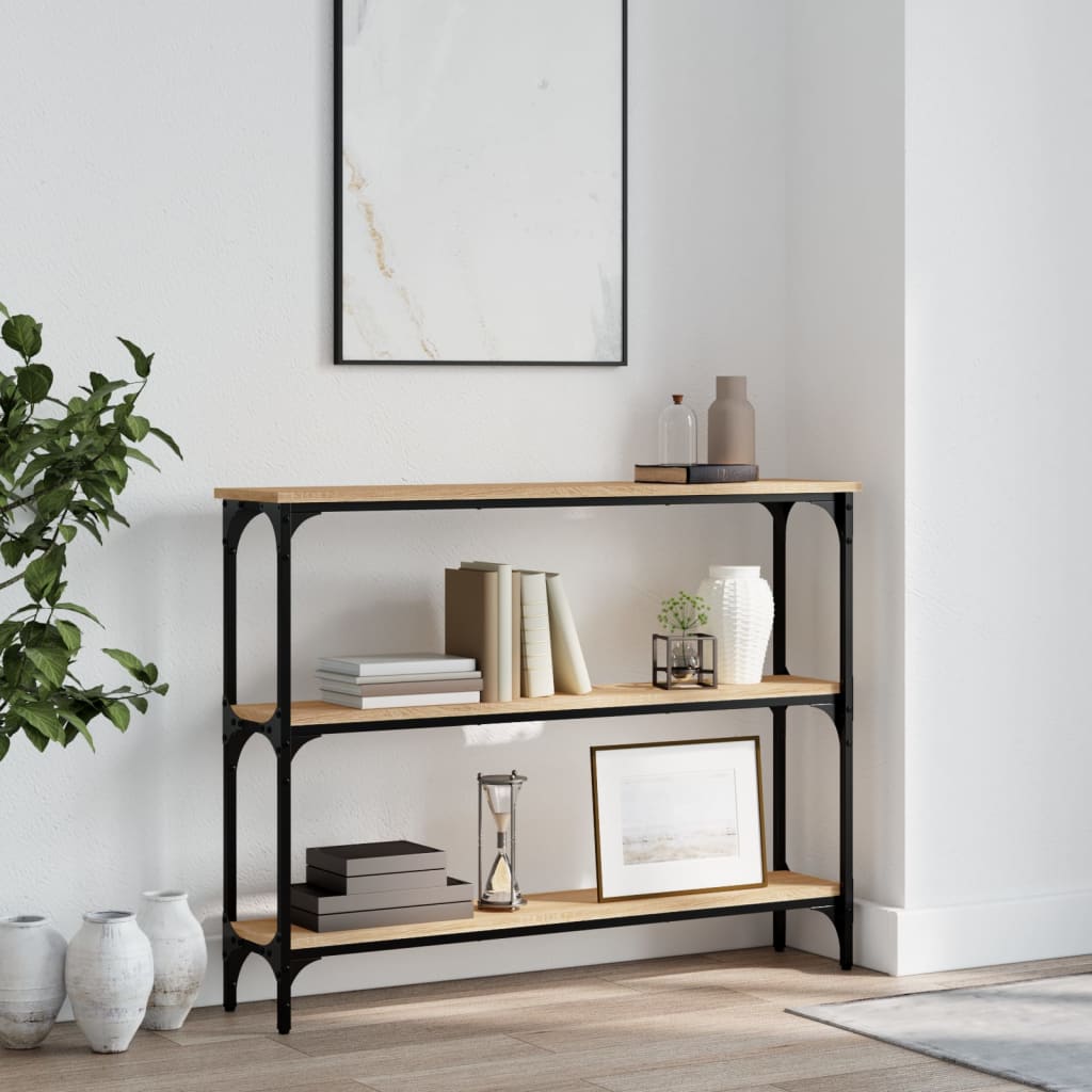 Berkfield Console Table Sonoma Oak 100x22.5x75 cm Engineered Wood