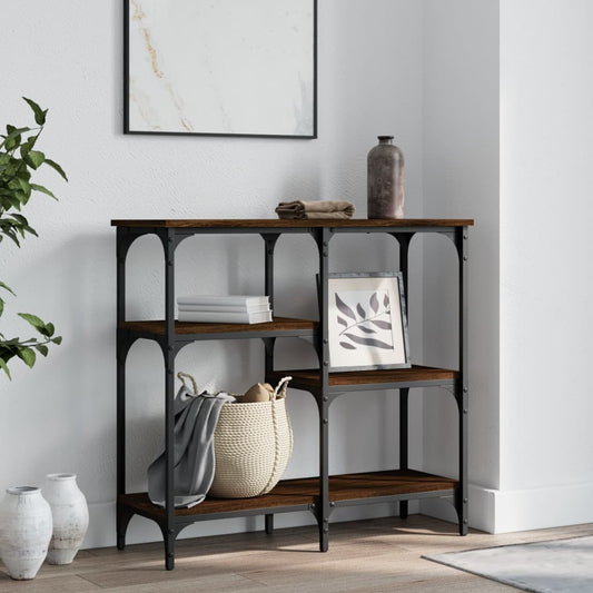 Berkfield Console Table Brown Oak 80x29x75 cm Engineered Wood