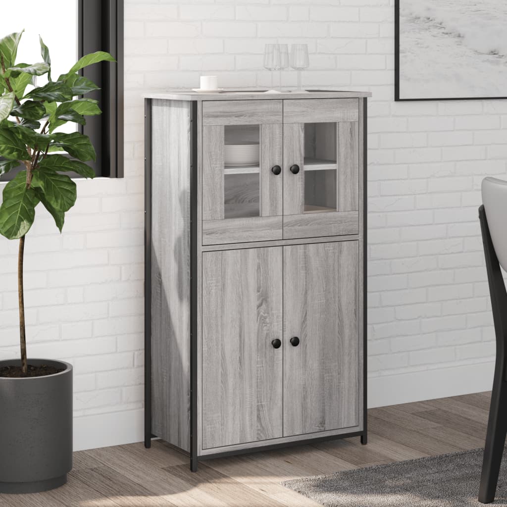 Berkfield Highboard Grey Sonoma 62x32x106.5 cm Engineered Wood
