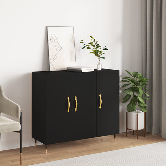 Berkfield Sideboard Black 90x34x80 cm Engineered Wood