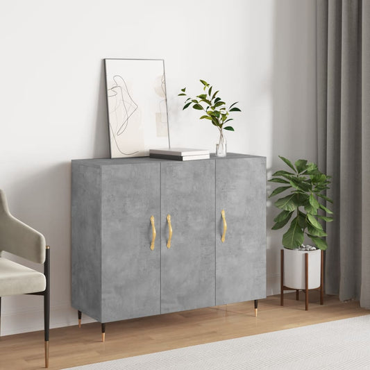 Berkfield Sideboard Concrete Grey 90x34x80 cm Engineered Wood