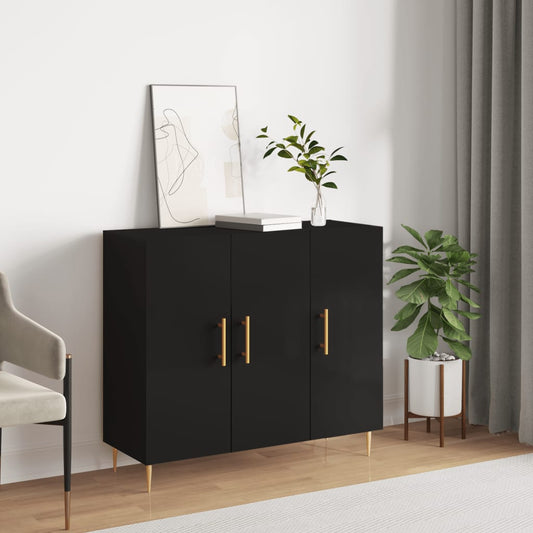 Berkfield Sideboard Black 90x34x80 cm Engineered Wood