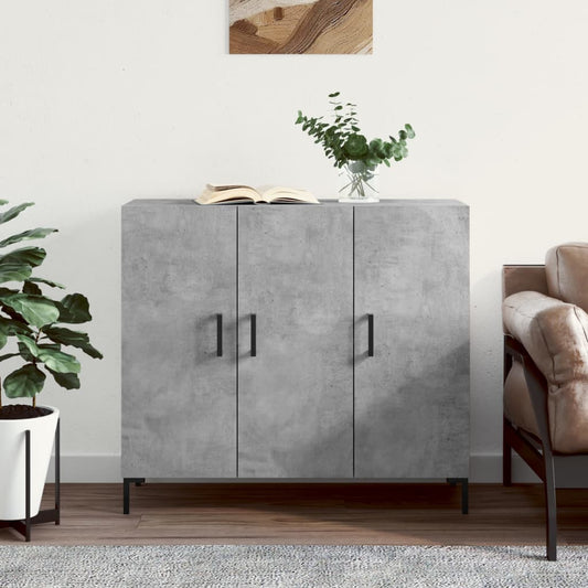 Berkfield Sideboard Concrete Grey 90x34x80 cm Engineered Wood