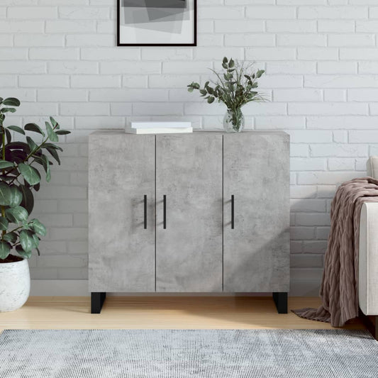 Berkfield Sideboard Concrete Grey 90x34x80 cm Engineered Wood