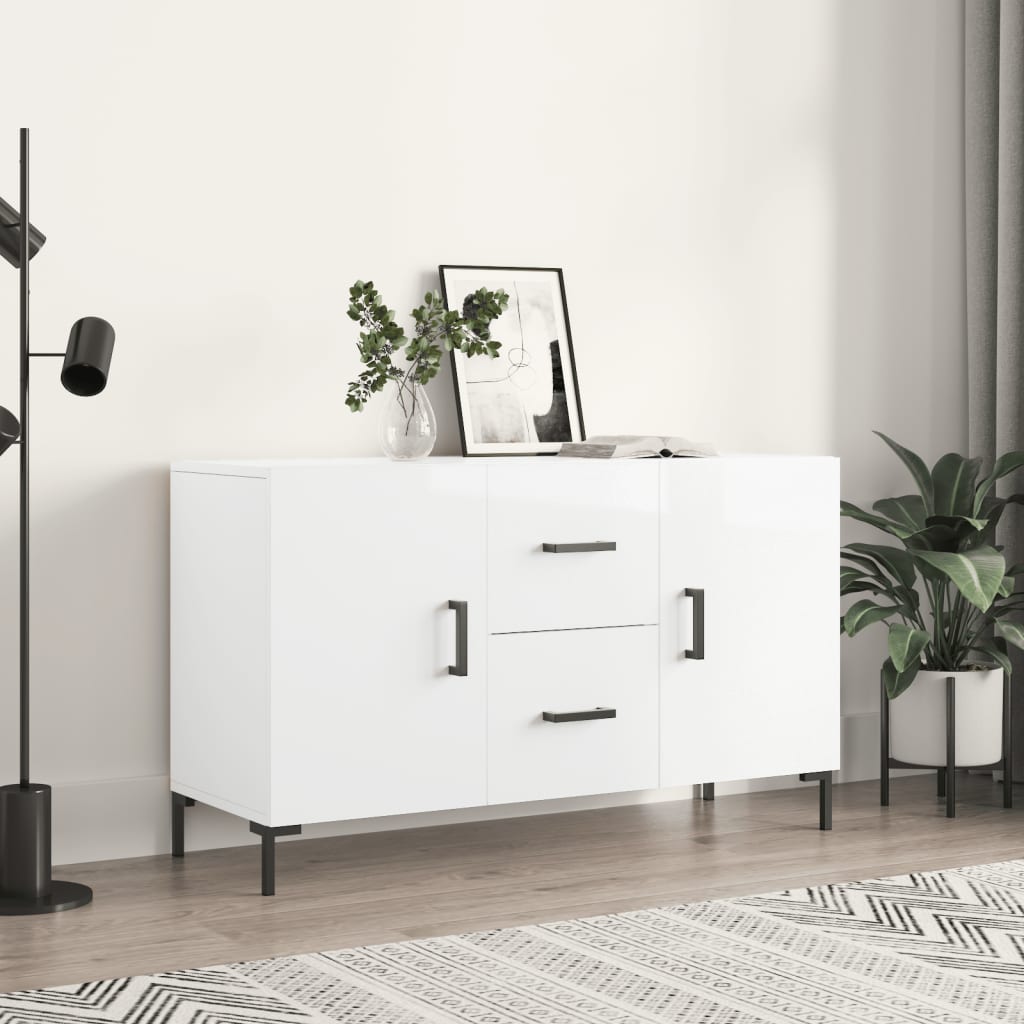 Berkfield Sideboard High Gloss White 100x36x60 cm Engineered Wood