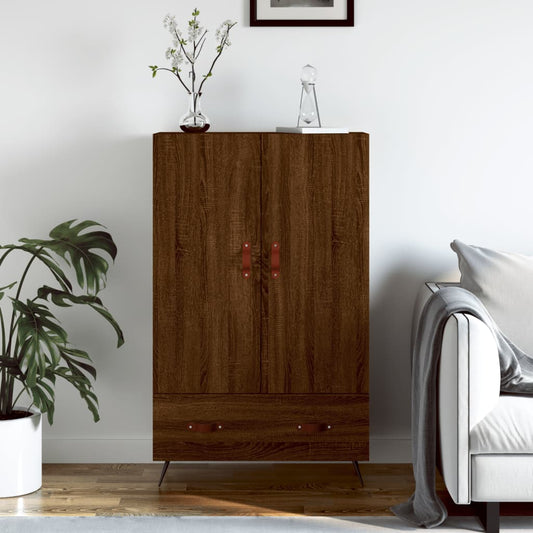 Berkfield Highboard Brown Oak 69.5x31x115 cm Engineered Wood