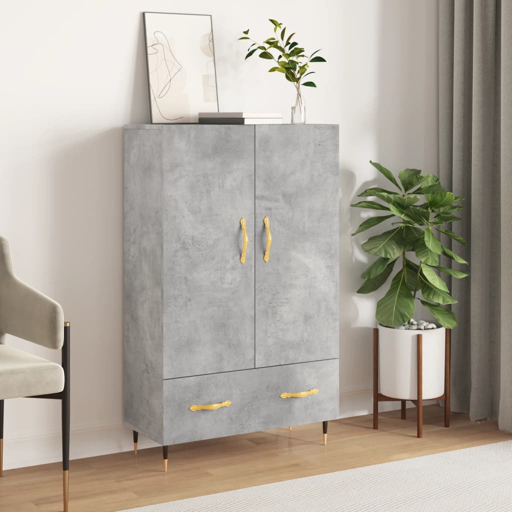 Berkfield Highboard Concrete Grey 69.5x31x115 cm Engineered Wood