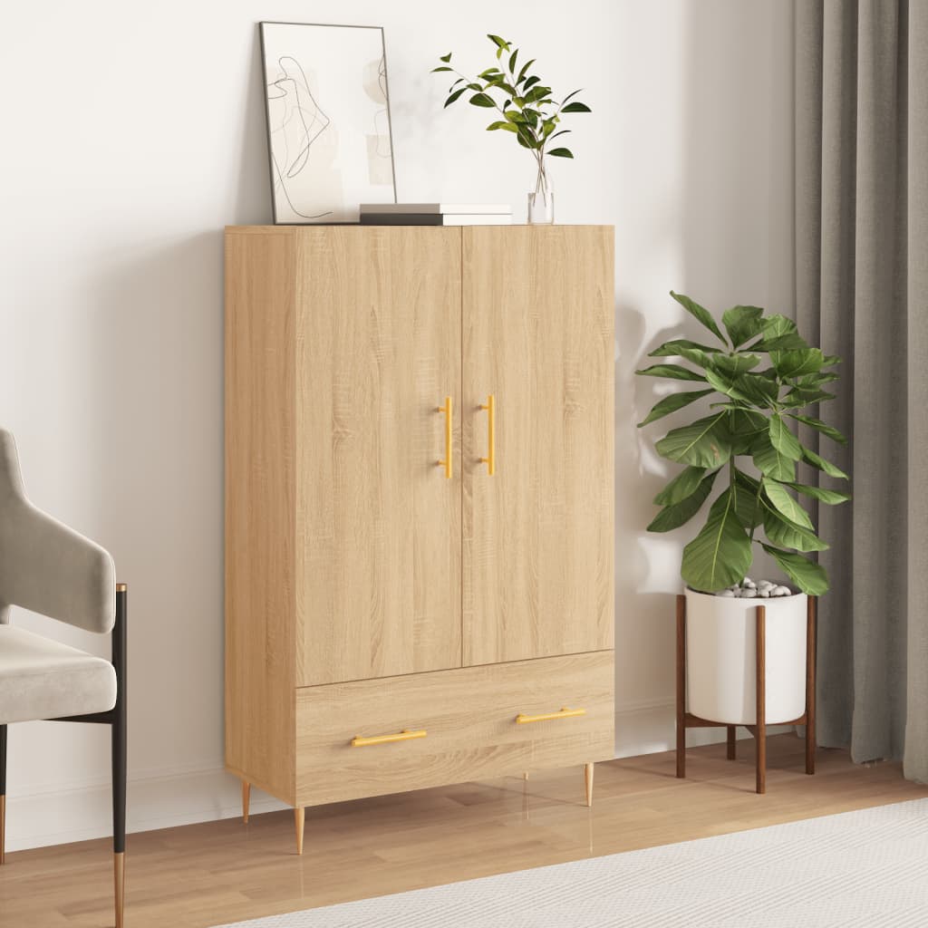 Berkfield Highboard Sonoma Oak 69.5x31x115 cm Engineered Wood