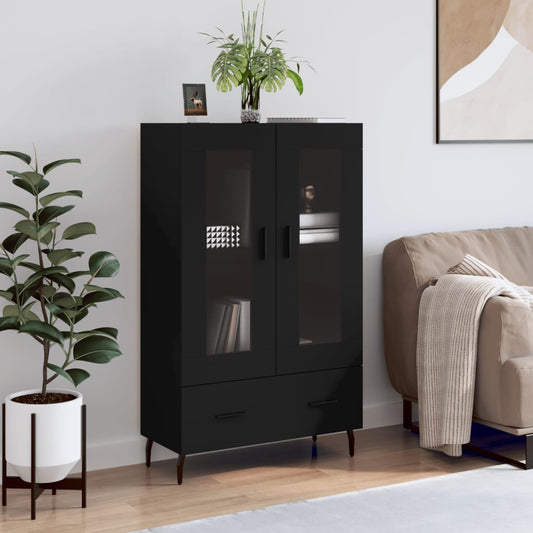 Berkfield Highboard Black 69.5x31x115 cm Engineered Wood