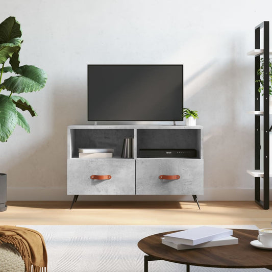 Berkfield TV Cabinet Concrete Grey 80x36x50 cm Engineered Wood