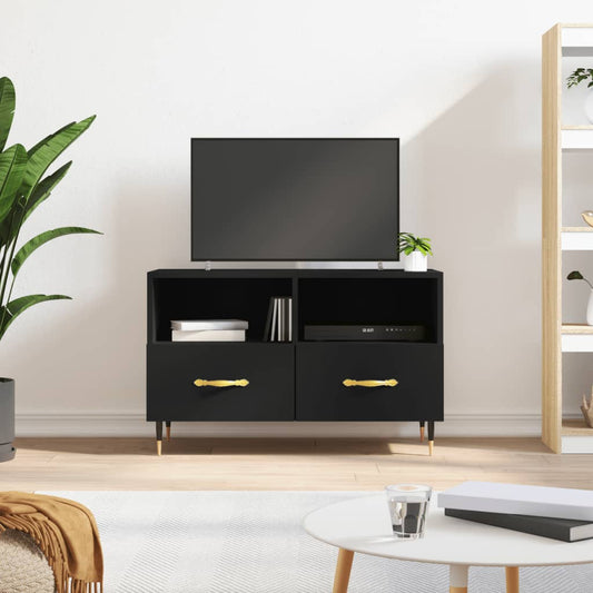 Berkfield TV Cabinet Black 80x36x50 cm Engineered Wood