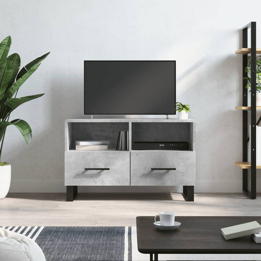 Berkfield TV Cabinet Concrete Grey 80x36x50 cm Engineered Wood