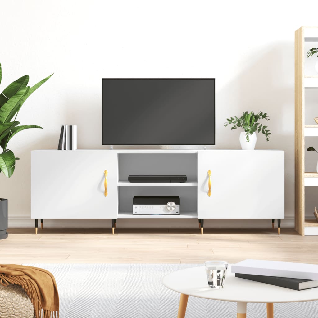 Berkfield TV Cabinet White 150x30x50 cm Engineered Wood