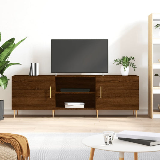 Berkfield TV Cabinet Brown Oak 150x30x50 cm Engineered Wood