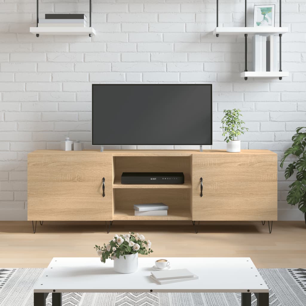 Berkfield TV Cabinet Sonoma Oak 150x30x50 cm Engineered Wood